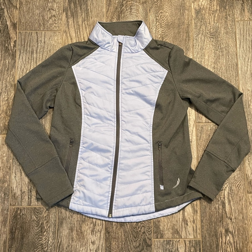 💜 3/$25 Exertek full zip mixed media workout jacket